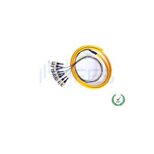 ST/UPC single mode 9/125 fiber optic fanout pigtails 8 cores fibers fo 2m