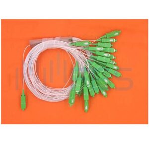 1×32 PLC Fiber Optic Splitter Mini 0.9mm 1.0m Pigtail SC/APC For Splitter Box Closure