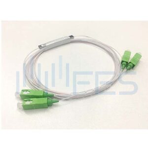 2x2 Mini PLC Fiber Optic Splitter SC/APC Connector 0.9mm 1.0m for FTTH and FTTX networks