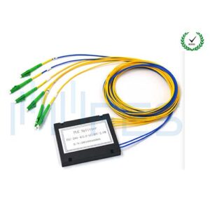 Corning 2x4 PLC fiber optic splitter with LC/APC connector in ABS module