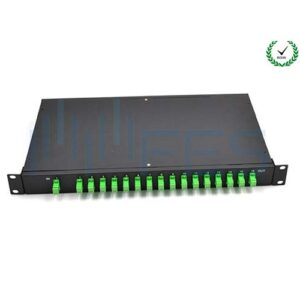 Corning 1x16 rack mount fiber optic splitter with SC/APC connector
