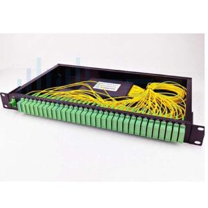 SC/APC 1×64 Fiber Optic PLC Splitter Rack Mount 1U